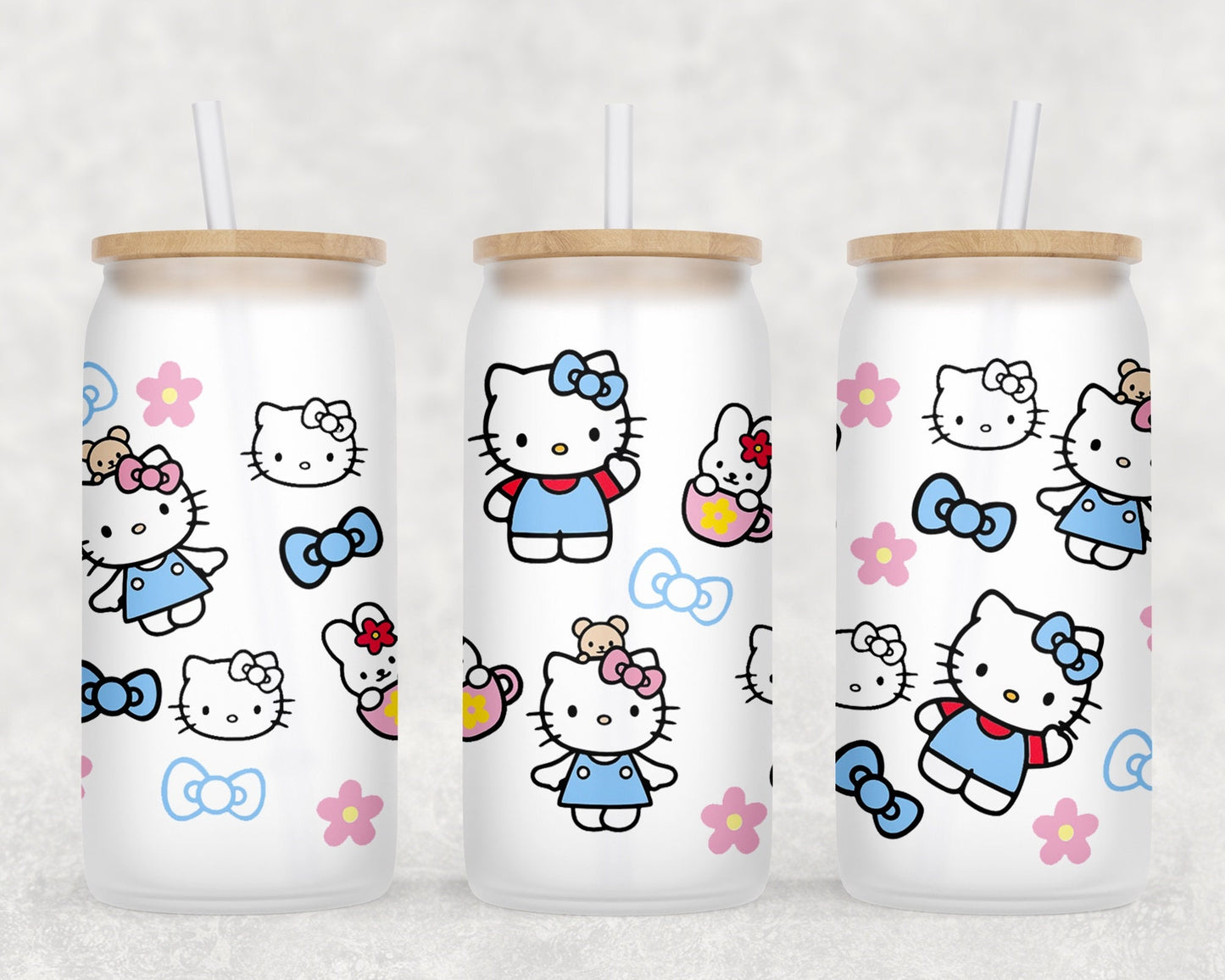 Kitty Latte- Iced Coffee Cup Glass- Beer Can Glass- Soda Can Glass- Can Tumbler- Soda Can Glass Cup- 16oz Ice Coffee Cup